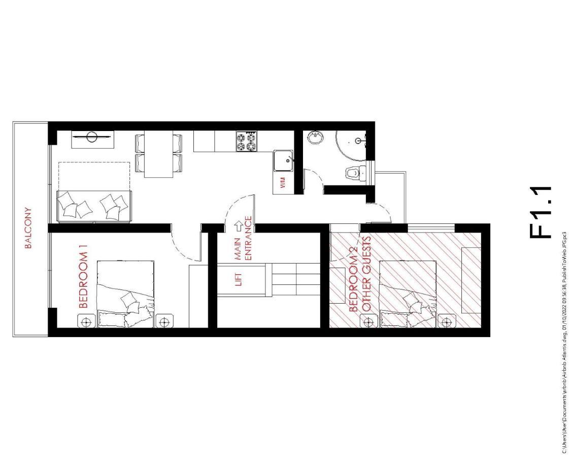 F1 1 Lovely Room, Bathroom And Living Shared Saint Julian's Eksteriør bilde